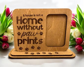 laser cut engraved dog wooden photo picture frame, handcrafted , bespoke home decor, unique gifts, dog frame, memorial dog frame, pet loss
