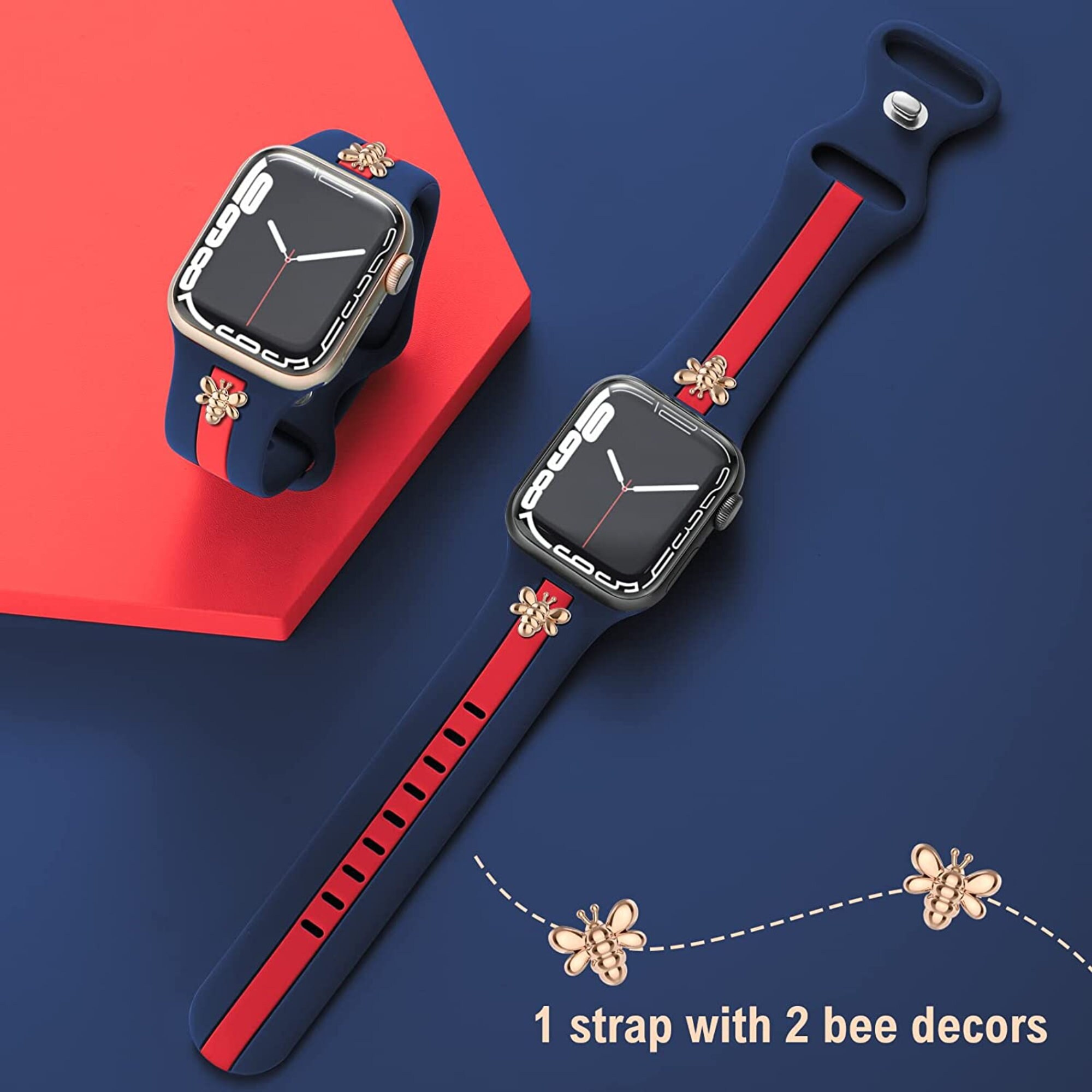 Luxury designer Apple Watch 2pcs Case & band strap set, bling ladies –  www.