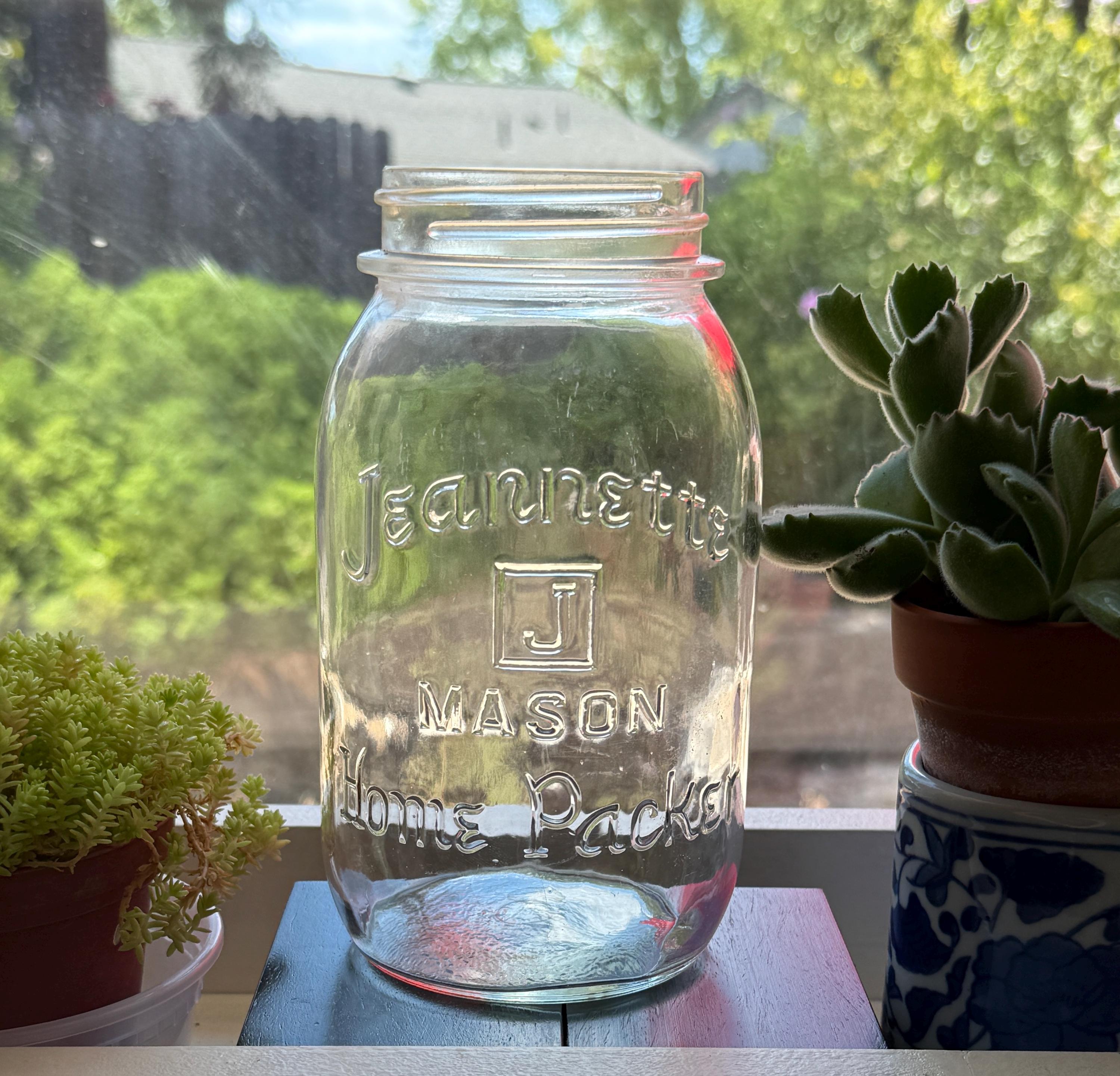 Jeannette Mason Jar - Etsy