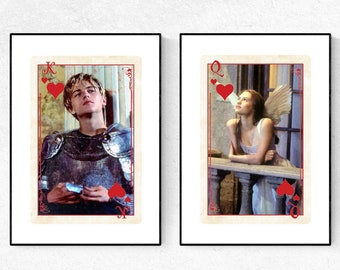Pair of Hearts. Romeo and Juliet Poster Set. 2 Posters any size Claire Danes Leonardo DiCaprio Baz Luhrmann's Romeo + Juliet movie poster