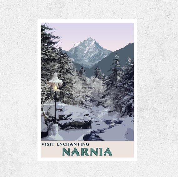 Narnia Aslan Poster Print Lion Witch and the Wardrobe C.S. 