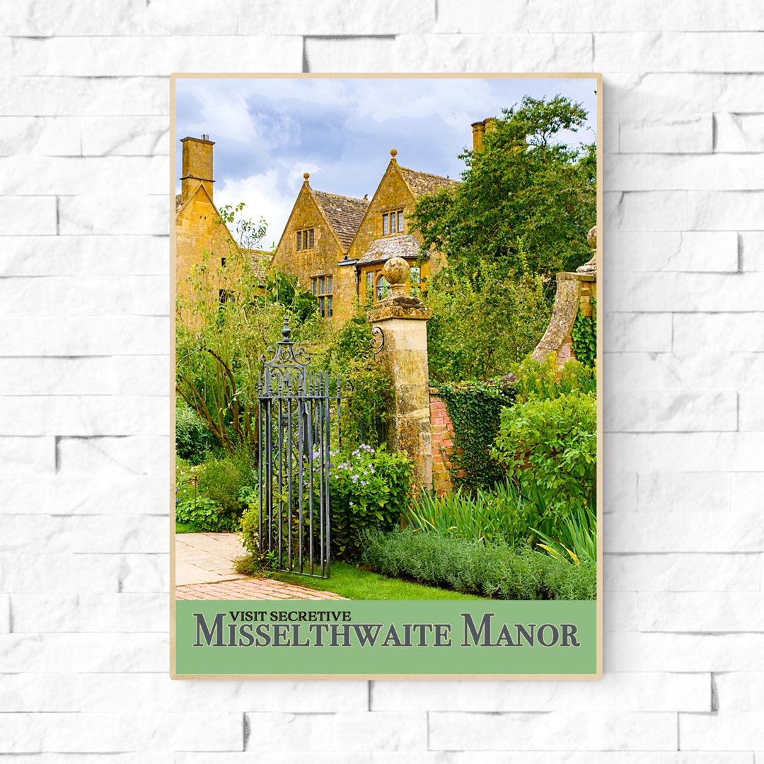 Misselthwaite Manor Travel Poster. the Secret Garden Wall Art. Frances