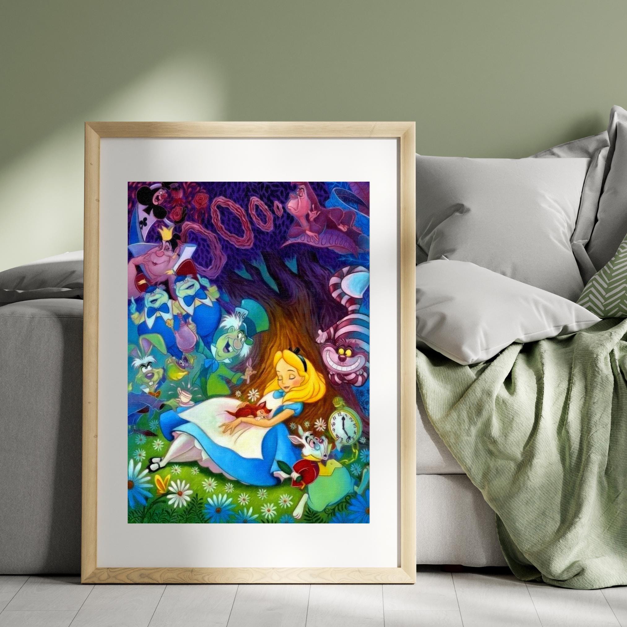 Alice in Wonderland アートパネル Alice in Wonderland Art Print: Whimsical Nursery Decor - Etsy