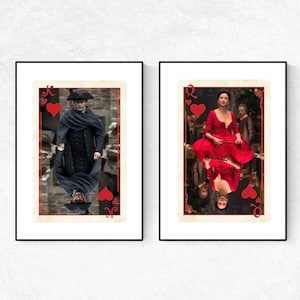 Paire de Hearts Claire et Jamie Outlander. La plupart des couples romantiques dans la littérature. Outlander Fan Cadeau. Ensemble de 2 affiches Outlander. Clan Fraser