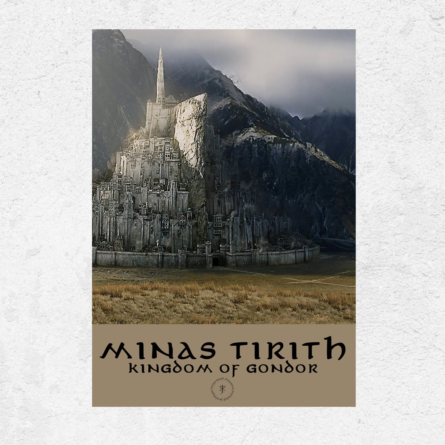 1 FREE/1 GRATUIT POSTER A4 PLASTIFIE-LAMINATED *LORD OF THE RING MINAS TIRITH. 