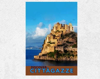 Cittàgazze Travel Poster. His Dark Materials Philip Pullman The Subtle Knife Lyra. Children's Literature Wall Art
