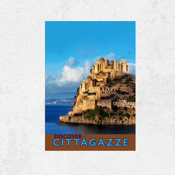Cittàgazze Travel Poster. His Dark Materials Philip Pullman The Subtle Knife Lyra. Children's Literature Wall Art