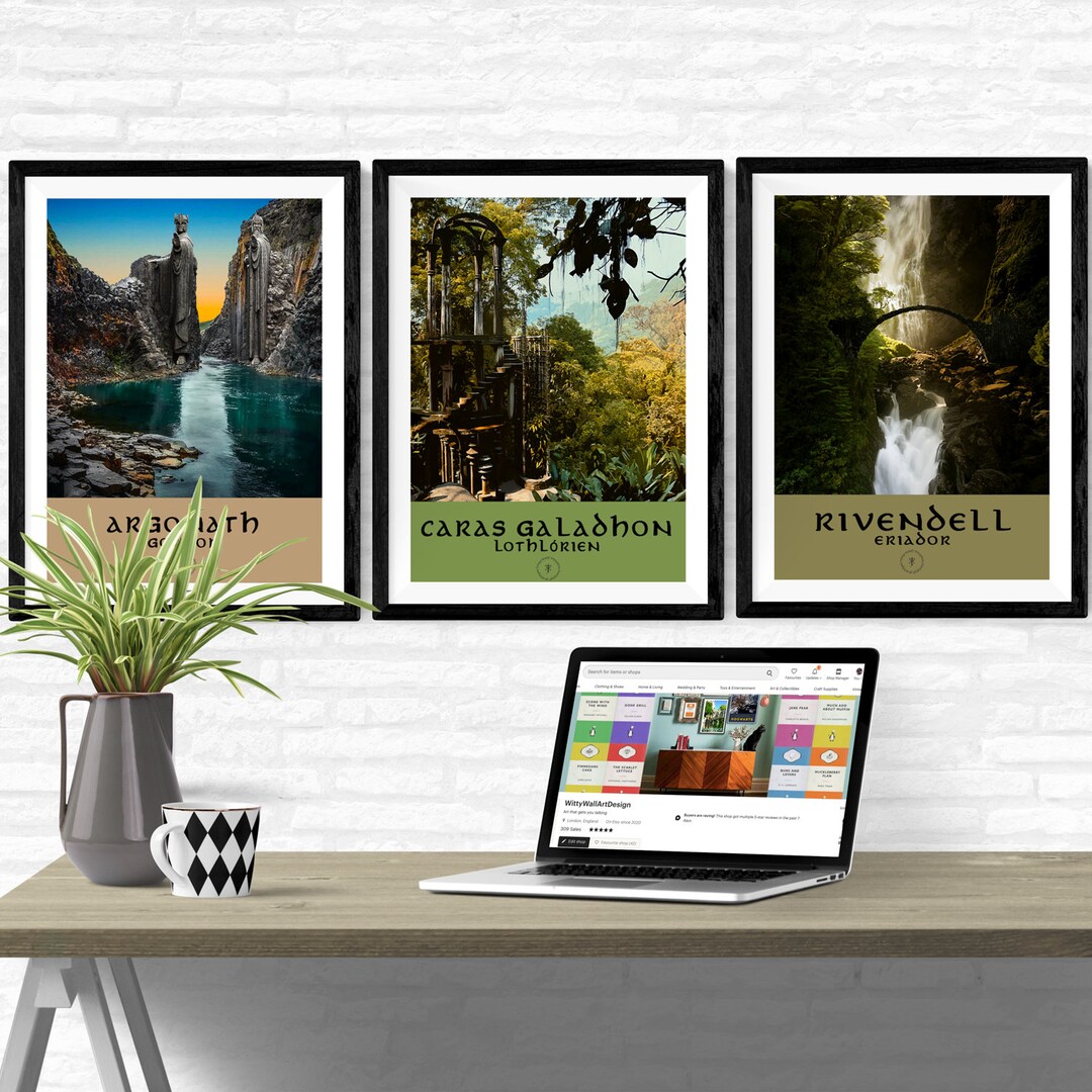 Set of Lord of the Rings Location Posters. LOTR Art Print. - Etsy UK