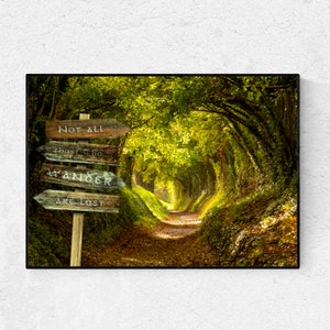 Wanderlust signpost. Motivational travel poster. Nomad wall art. Adventure print, Travel quote, Adventure decor, Travel prints, Travel gift