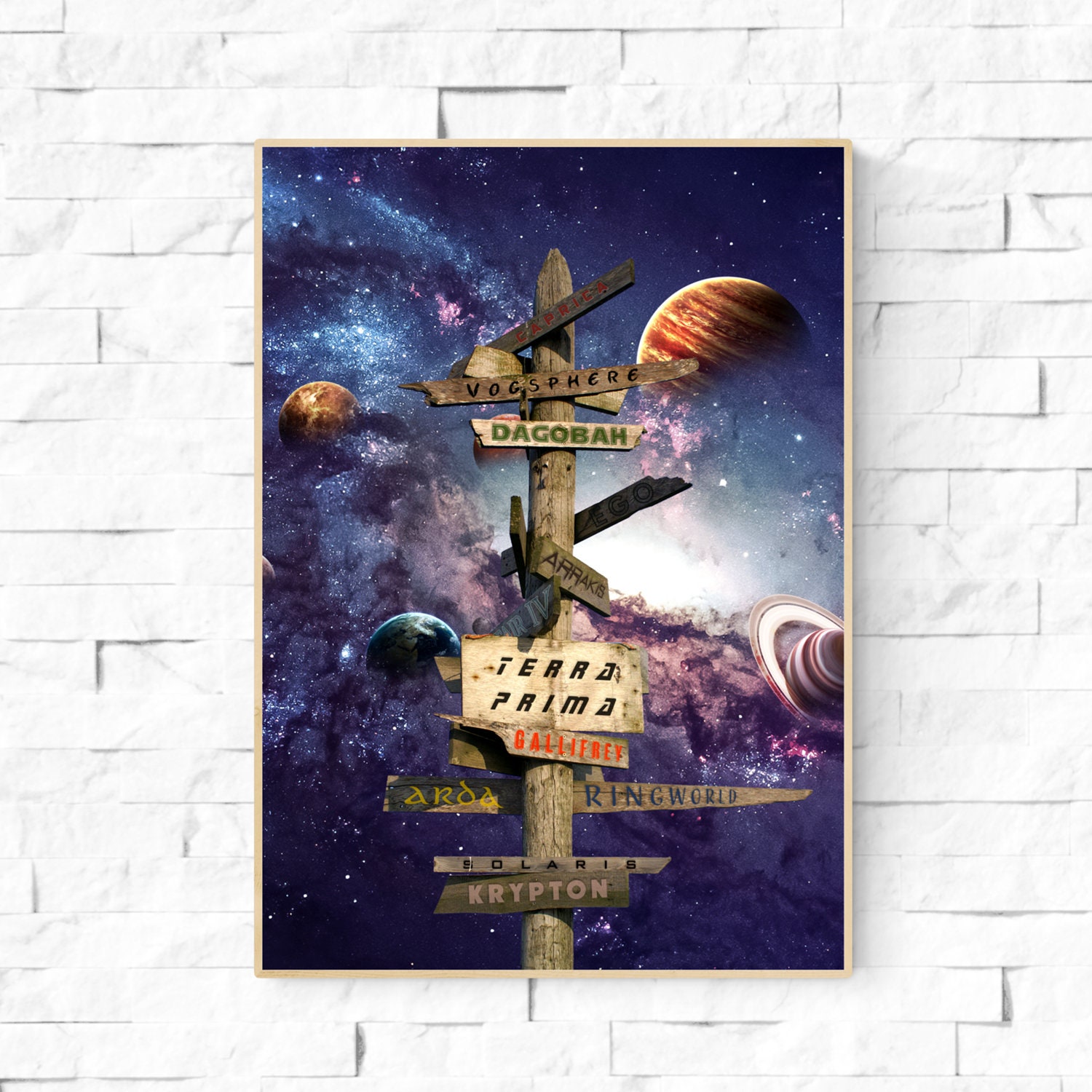 Póster planeta de ciencia ficción. Regalo para amantes de la ciencia  ficción. Famosos planetas art print. Póster espacial. Battlestar Galactica,  Star Wars, Yoda, Doctor Who - Etsy México, image size:1500x1500