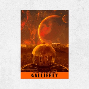 Gallifrey Travel Poster. Doctor Who Home of the Time Lords Art Print