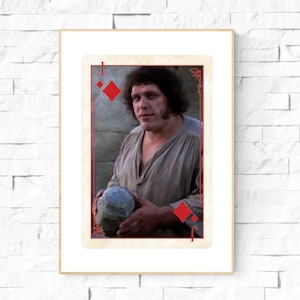 Fezzik Jack of Diamonds The Princess Bride Poster. Princess Bride Wall Art. Andre The Giant. 90s Film Poster. Movie Poster Wall Art