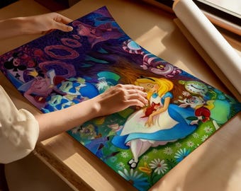 Alice in Wonderland Art Print: Whimsical Nursery Decor (Digital File)