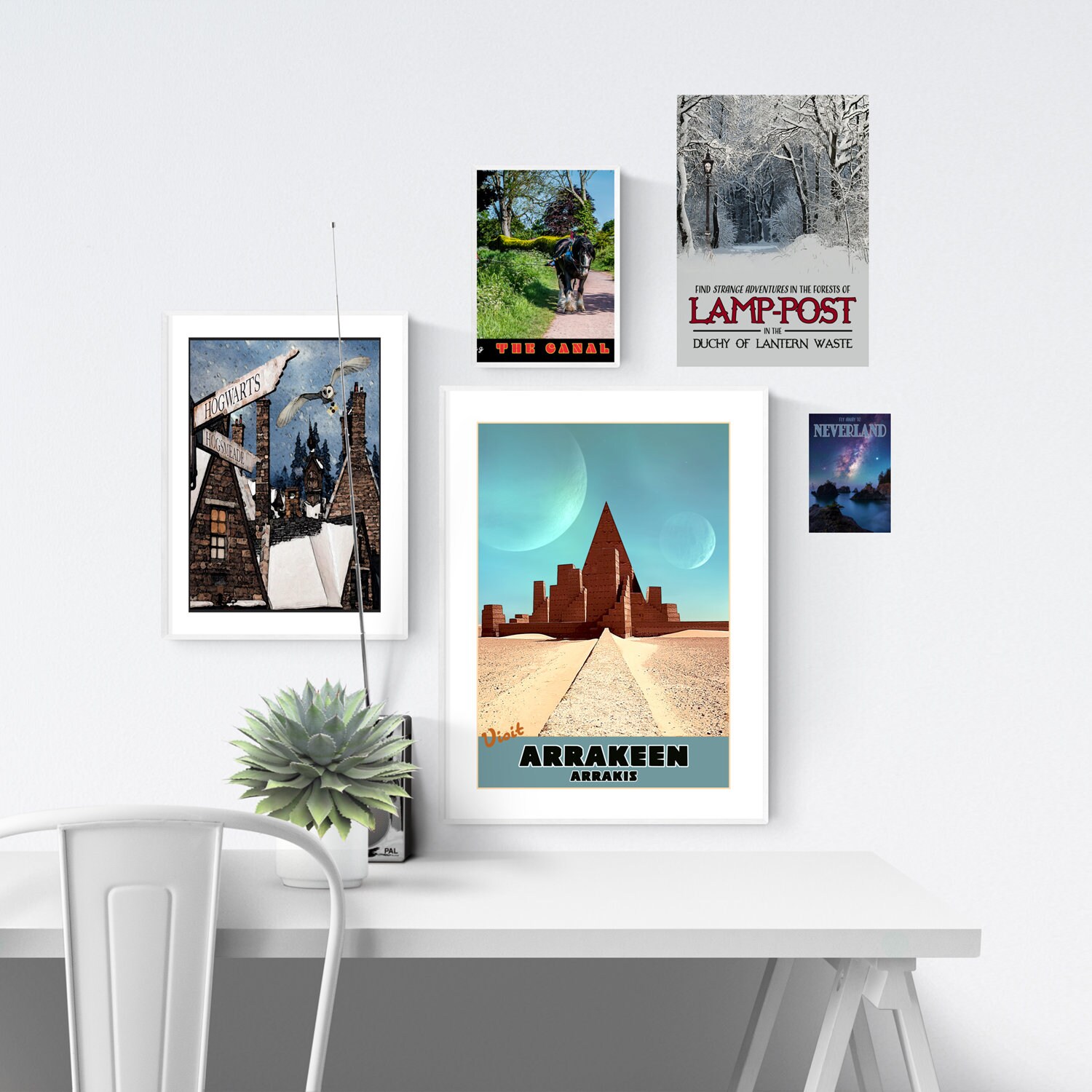 Neverland Peter Pan Travel Poster for Fictional Destinations in 