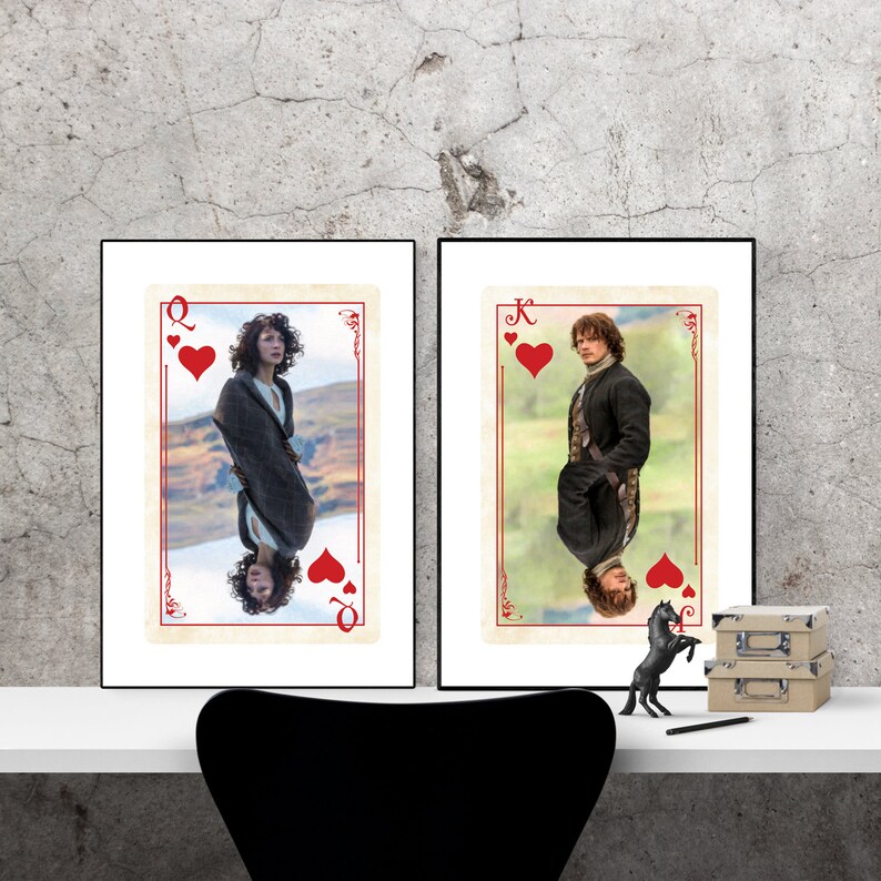 Outlander Poster Set. Jaime and Claire Fraser. Outlander Fan - Etsy