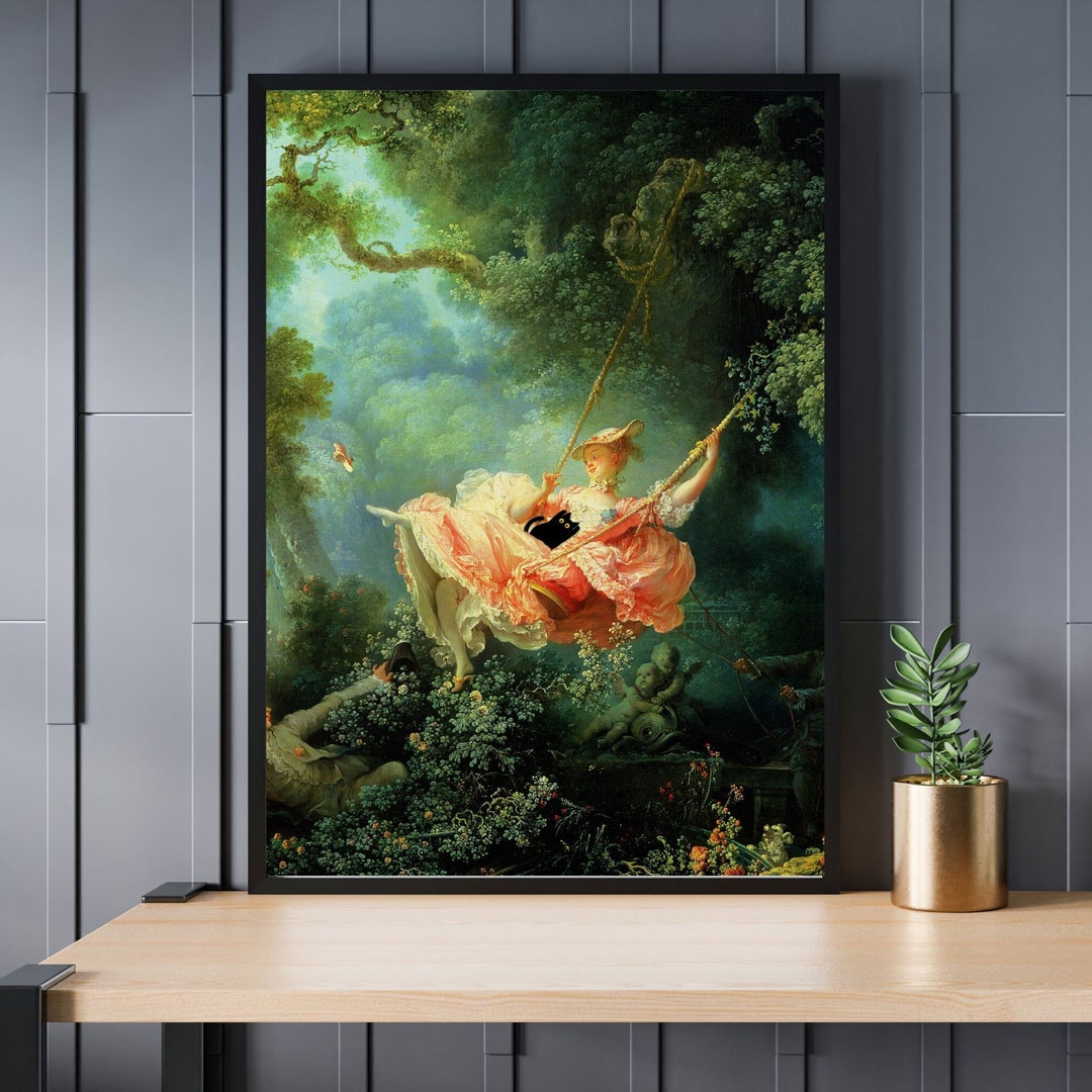 Cat Art Poster Funny Cat Print Black Cat Art Gift for …
