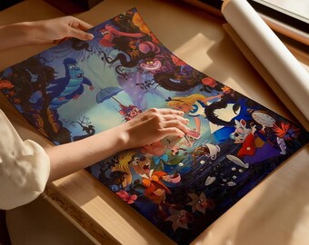Alice in Wonderland Poster: Whimsical Nursery Art Print (Digital File)