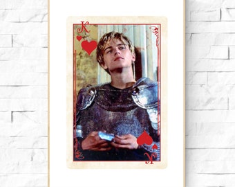 Hartenkoning Romeo. Leonardo Dicaprio in Baz Luhrmann's Romeo + Juliet filmposter Shakespeare Wall Art fictieve koppels literaire liefhebbers