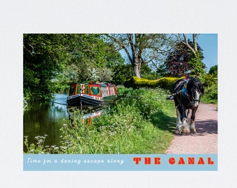 Wind in the Willows Canal Boat Washer Woman Childrens Wall Art Poster