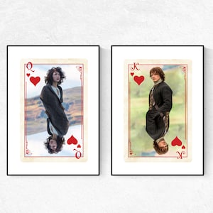 Ensemble d’affiches Outlander. Jaime et Claire Fraser. Outlander fan wall art. Paire d’impressions Outlander. Cadeau du clan Fraser. Chante-moi une chanson d’un lass