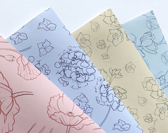 Floral Wrapping Paper: Pastel Flower Designs, Eco-Friendly Gift Wrap