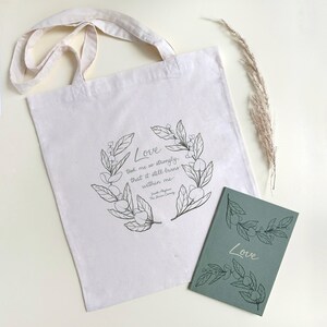Love Quote Notebook & Organic Cotton Tote Bag Set: Dante's Divine Comedy
