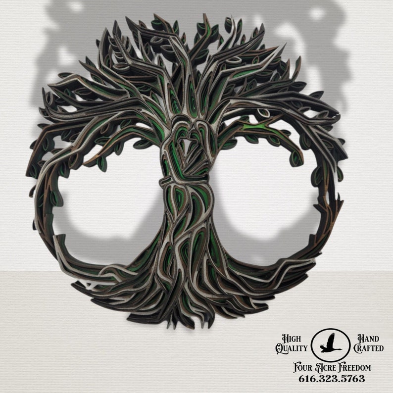 Man and Woman Tree of Life Wall Art. Laser Made 3d Art - Etsy