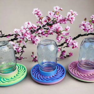 Colorful Bee Water Station - Quench Your Bee&#39;s thirst in Style with this buzzing oasis - Great for helping your local pollinators