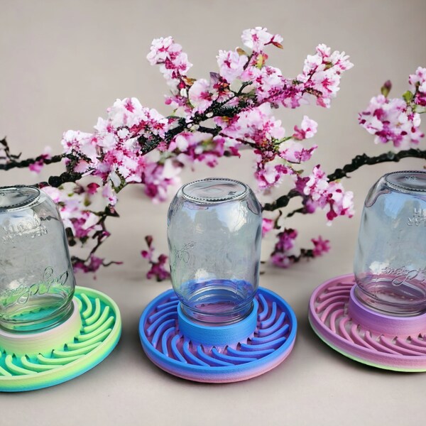 Colorful Bee Water Station - Garden Pollinator Feeder