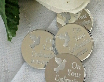Personalised Confirmation 'Coins' x 30 Gift Souvenirs