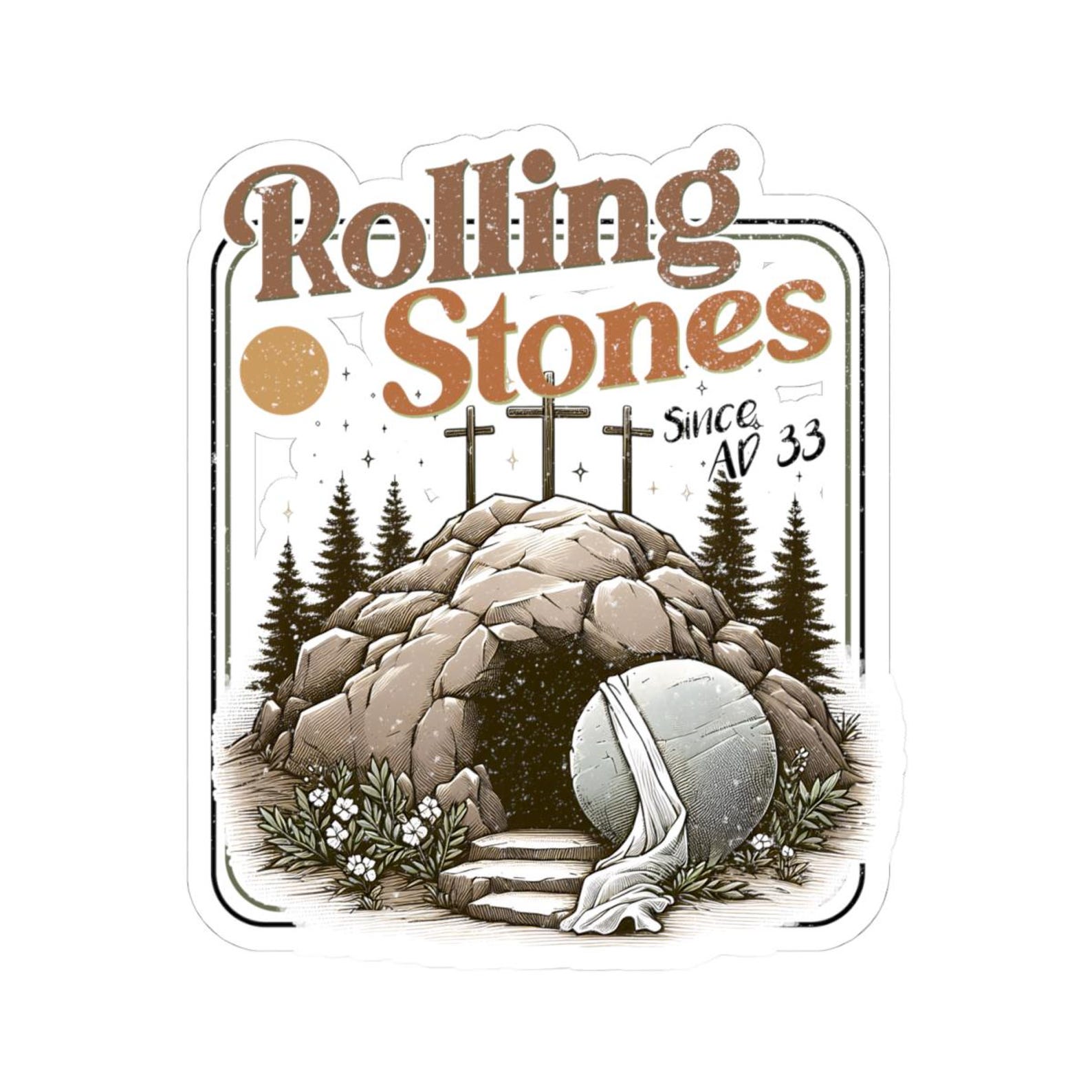 Rolling Stones Tomb & Empty Tomb Sticker | Kiss-cut Vinyl Sticker - Etsy