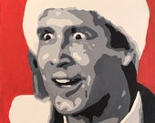 Christmas Vacation Original Painting 11x14 Acrylic on Canvas Panel Clark Griswold Chevy Chase Christmas Movie