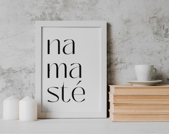 Namaste Yoga Print, Meditation Wandkunst (Digitaler Download)