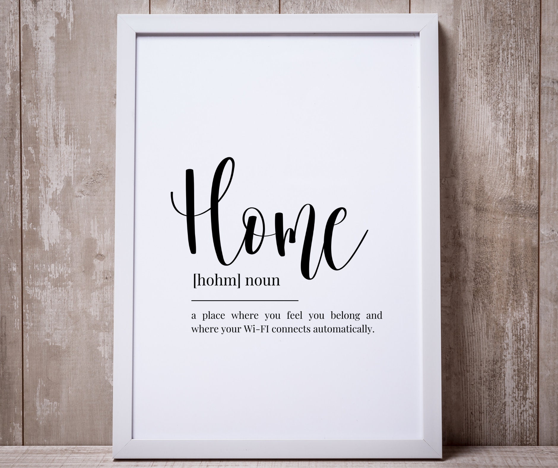Home Dictionary Definition Quote Stylish Artwork For Fashionable Home Décor