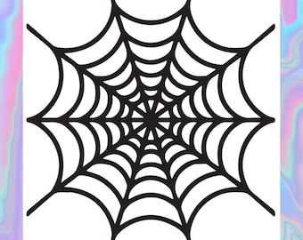 Cute Spider Web Permanent Vinyl Decal