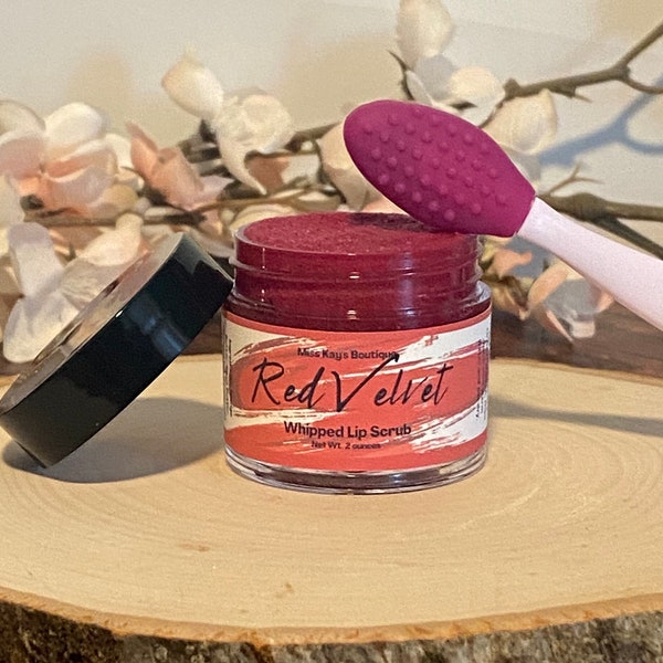 Red Velvet Whipped Lip scrub | Exfoliating Lip Butter | Lip Butter Scrub