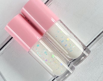 Opal Holographic Sparkle Lip Gloss | Clear Glitter Gloss | Gift For Her | Vegan Lip Gloss