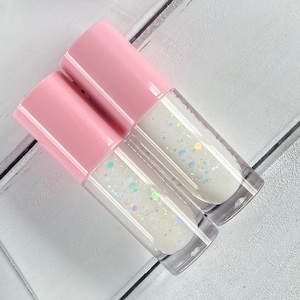 Opal Holographic Sparkle Lipgloss | Klar Glitter Gloss | Veganer Lipgloss | Weiße Schokolade Pfefferminz Geschmack