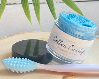 Cotton Candy Whipped Lip Scrub | Exfoliating Lip Butter | Cotton Candy Flavored