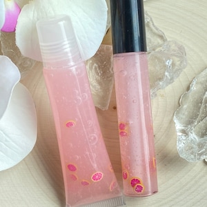 Pink Lemonade Lip Gloss | Hydrating Gloss | Lip Gloss Wand | Squeeze Tube | Moisturizing Gloss