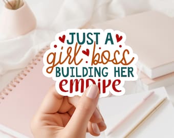 Pegatina de Girl Boss, pegatina de empoderamiento femenino