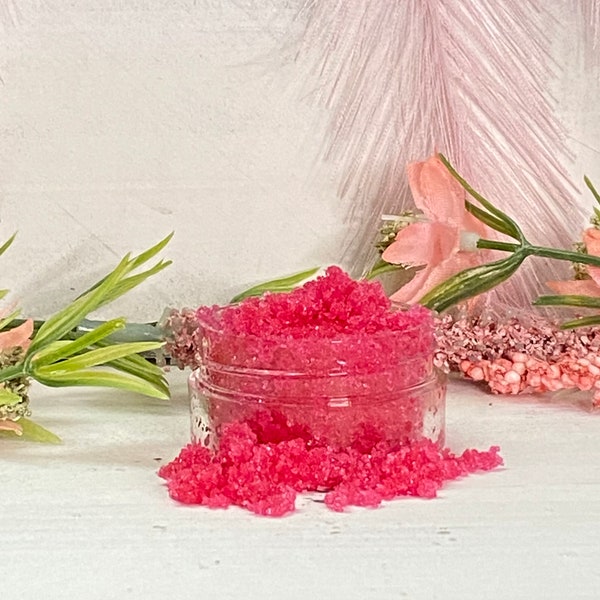 Watermelon Lip Sugar Scrub | Moisturizing Lip Scrub | Gentle Lip Scrub Kit | Lip Scrub Vegan | Lip Scrub Stick Included