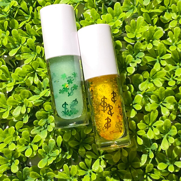 St. Patrick's Day Lip Gloss Bundle | Green Queen Gloss | Irish Gold Gloss | High Shine, Hydrating and Moisturizing | Flavored Lip Gloss