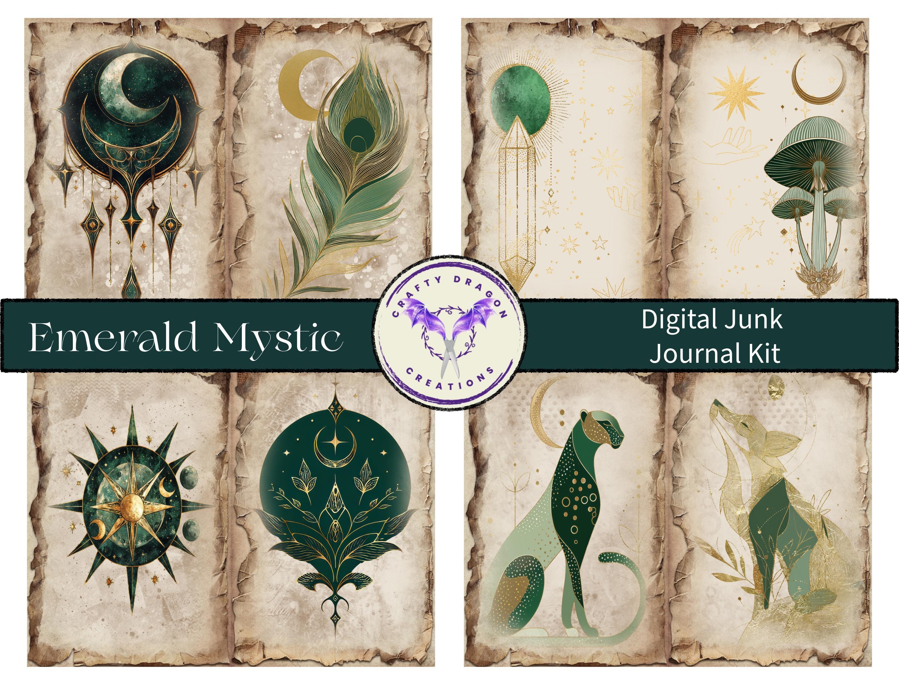 Emerald Mystic Junk Journal, Digital Journal Kit - Etsy