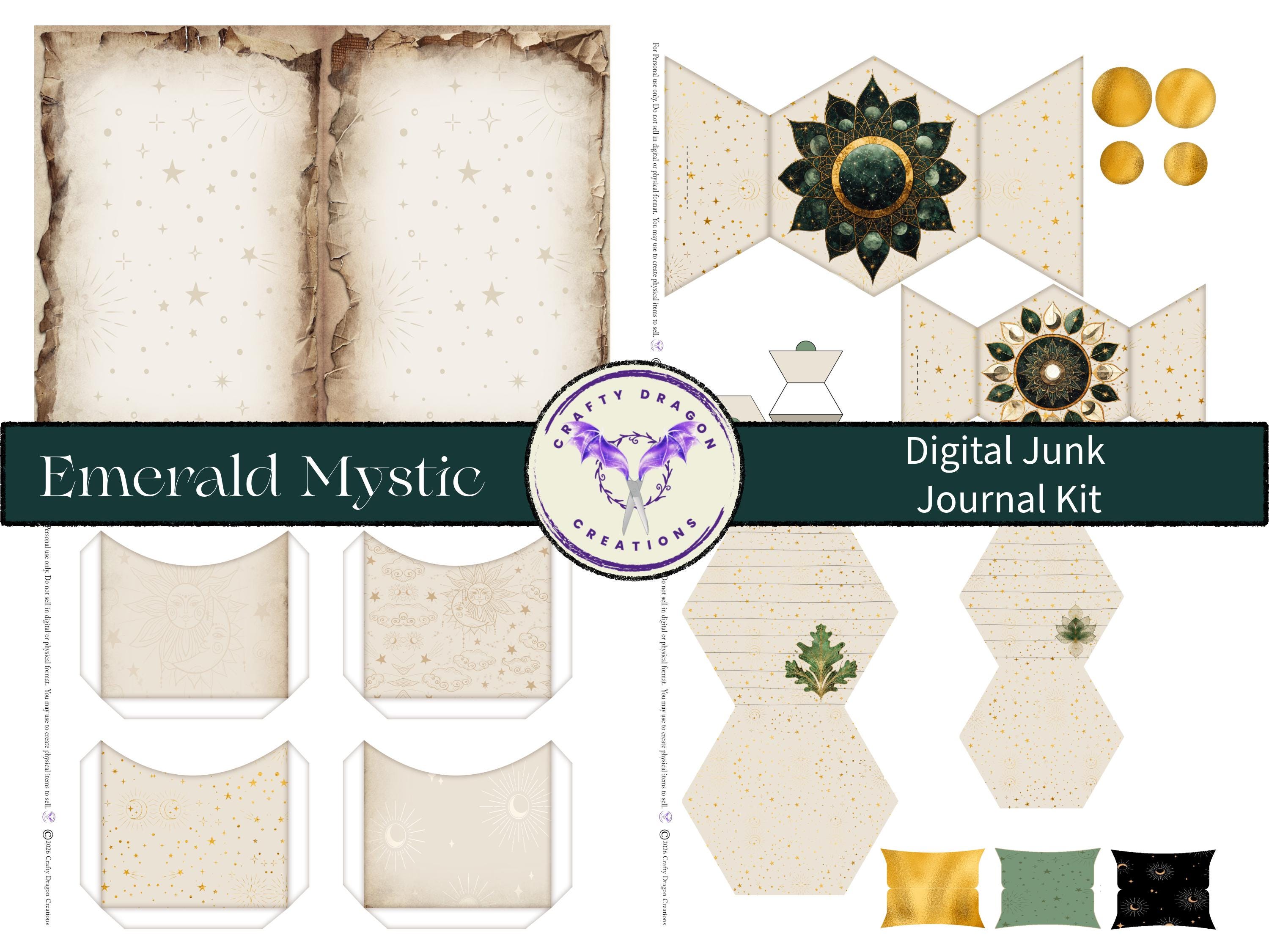 Emerald Mystic Junk Journal, Digital Journal Kit - Etsy