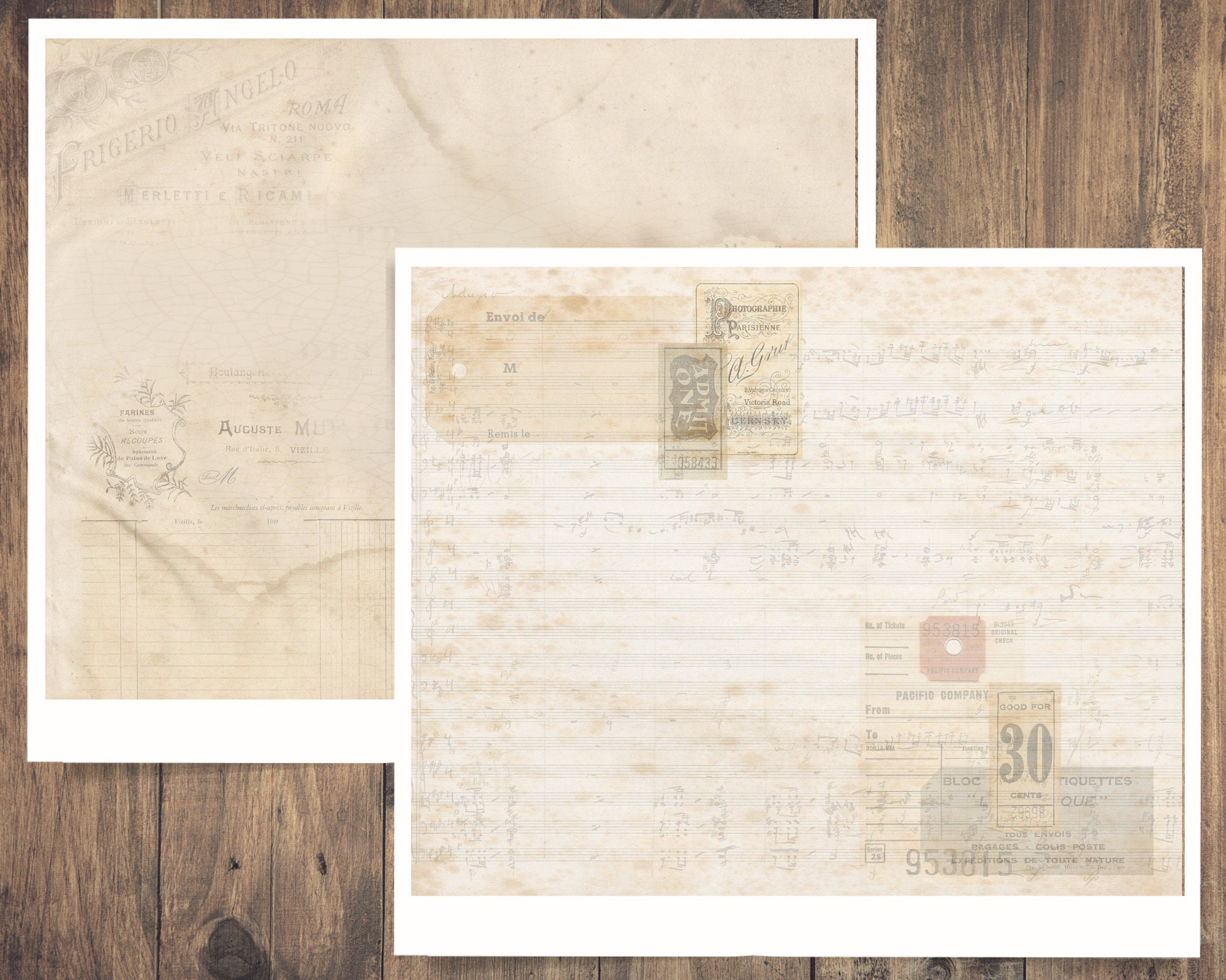 Backing Pages Junk Journal Kit, Printable Digital - Etsy