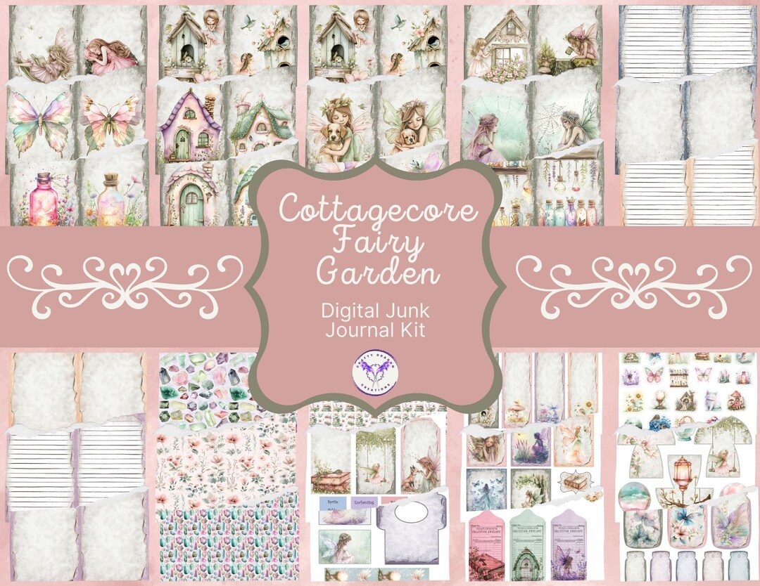 Cottagecore Fairy Garden Junk Journal Digital Kit / Printable - Etsy