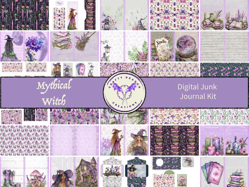 Mythical Witch Junk Journal Kit, Printable Digital - Etsy