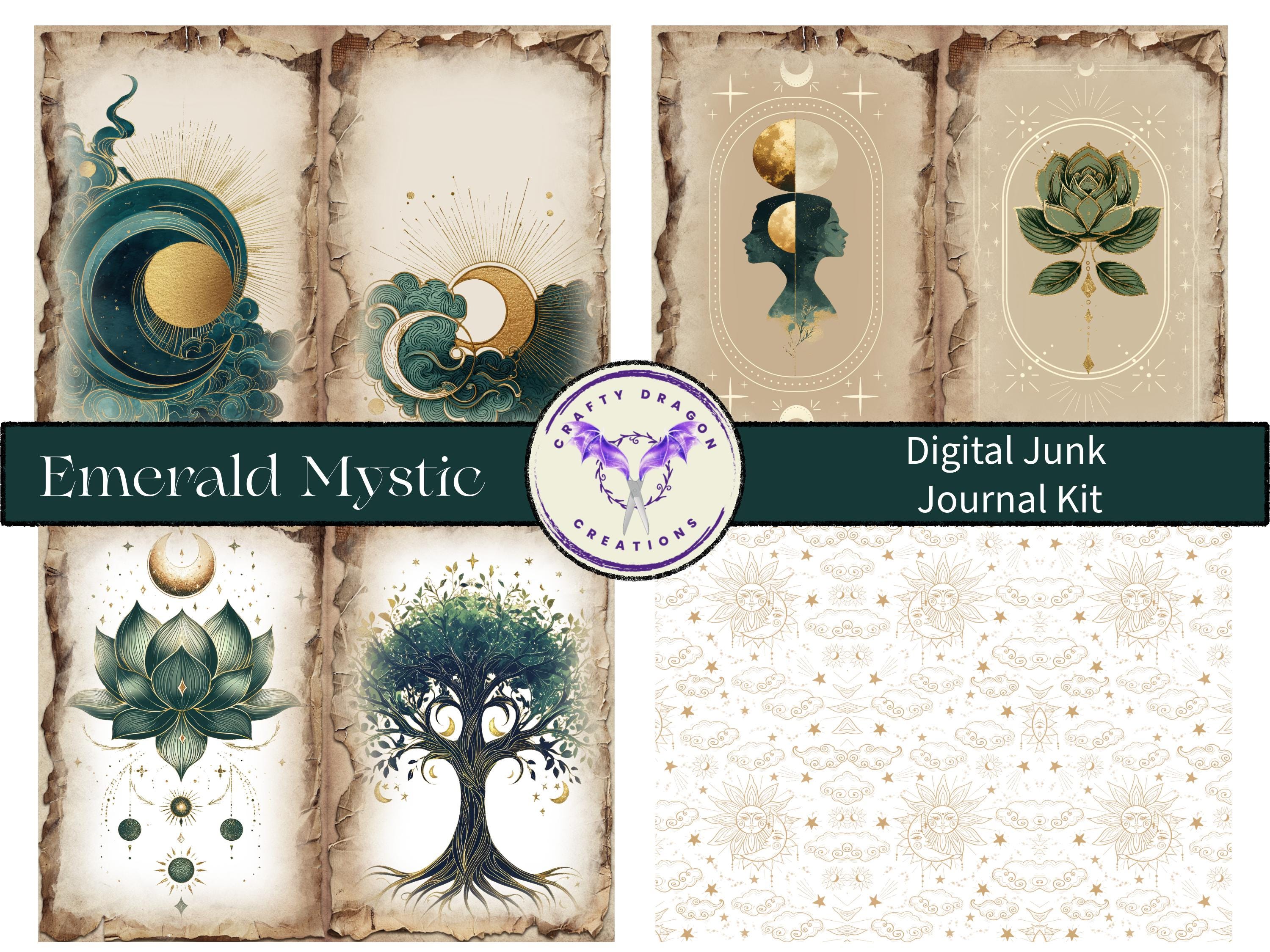 Emerald Mystic Junk Journal, Digital Journal Kit - Etsy