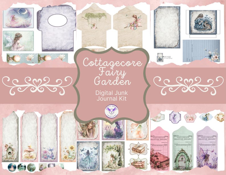 Cottagecore Fairy Garden Junk Journal Digital Kit / Printable - Etsy